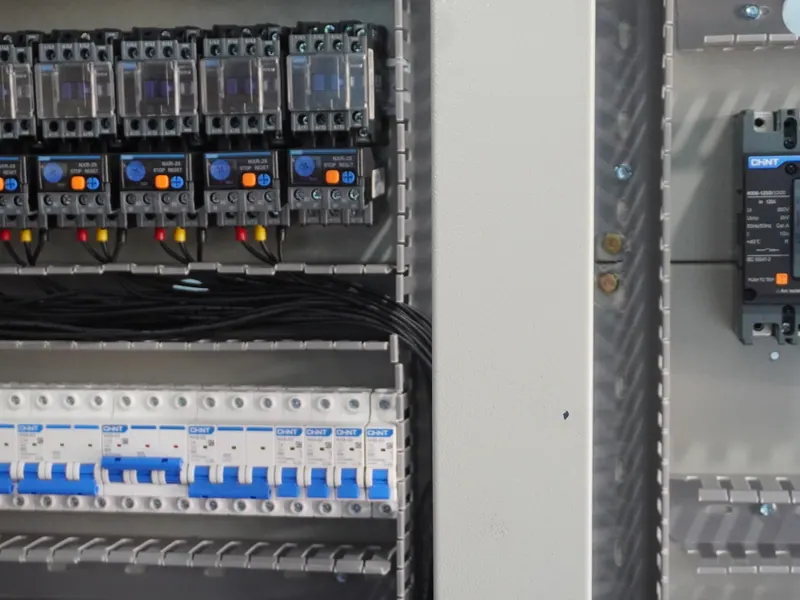 Deretan MCCB dan MCB pada panel